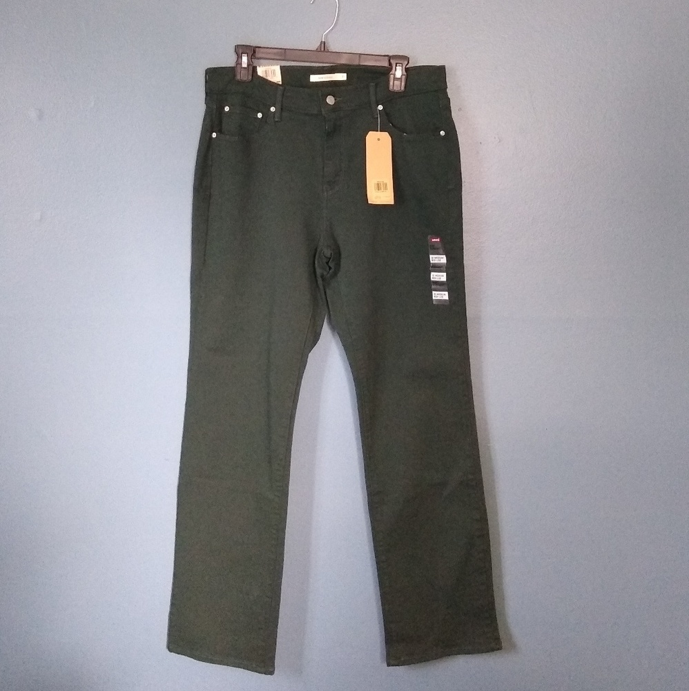 NWT Dark Green Levi's 505 Straight Size 12Med